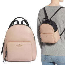Load image into Gallery viewer, Kate Spade Jackson Street Keleigh Small Pebbled Leather Beige/Black Backpack. - Luxe Fashion Finds