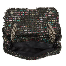 Load image into Gallery viewer, Kurt Geiger Women’s Large Brixton Lock Colorful Tweed Sequin Black Crossbody Bag