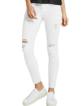Load image into Gallery viewer, AG Jeans Womens 30 White Skinny Mid Rise Legging Ankle Crop Distressed Pant