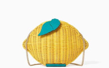 Load image into Gallery viewer, Kate Spade Women’s Picnic Perfect Lemon Wicker Leather Yellow Crossbody