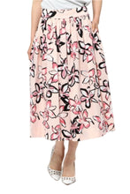 Load image into Gallery viewer, Kate Spade Women’s Tiger Lilly Floral Stretch Cotton Midi Full Skirt, Pink – 0 - Luxe Fashion Finds