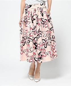 Kate Spade Women’s Tiger Lilly Floral Stretch Cotton Midi Full Skirt, Pink – 0 - Luxe Fashion Finds