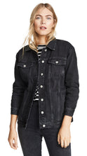 Load image into Gallery viewer, Madewell Jacket Womens Black Denim Oversized Trucker Cotton, Lunar Wash