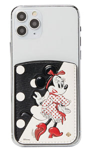 Kate Spade X Disney Pocket Phone Sticker Minnie Mouse Leather Card Holder
