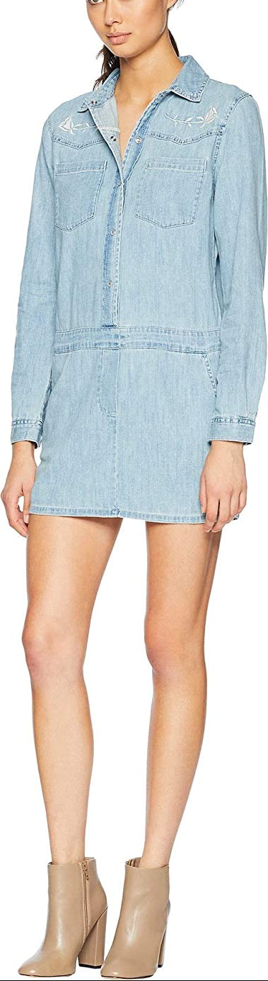 juicy couture denim dress Juicy Couture Vintage Blue Denim Dress with