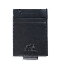 Load image into Gallery viewer, Mancini Men&#39;s RFID Magnetic Money Clip Black Leather Card Case Wallet