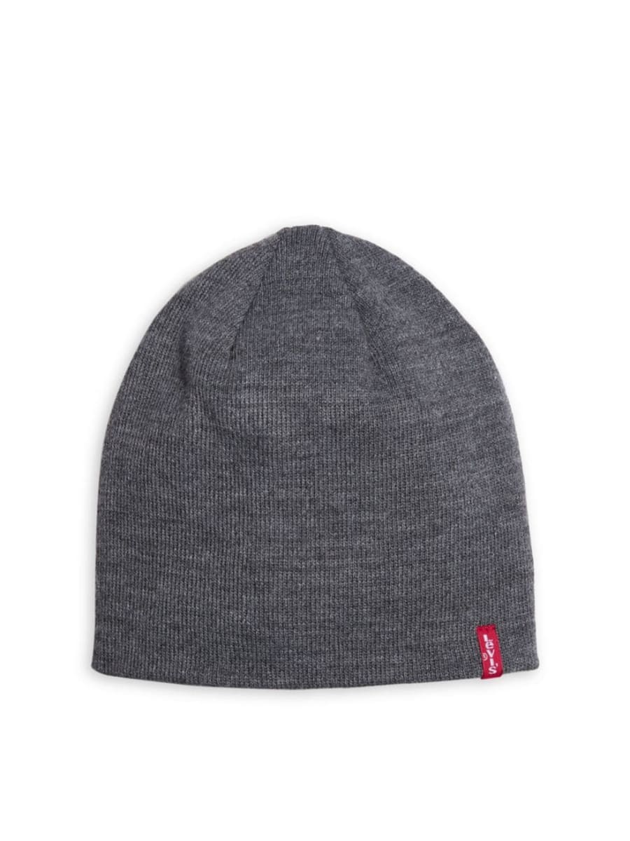 Levis Hat Mens Beanie Otis Rib Knit Red Tab Logo One Size, Black,Navy,Gray