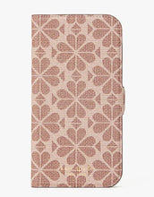 Load image into Gallery viewer, Kate Spade iPhone 11 PRO Flower Coated Canvas Magnetic Wrap Folio Case, NIB