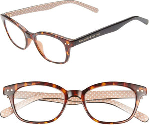 Kate Spade Women's Rebecca2 Cat Eye Tortoise Shell Reading Glasses, +1.00/1.50