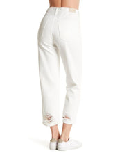 Load image into Gallery viewer, Mih Jeanne High-Rise Slim Boyfriend White Distressed Cropped Jeans - 27