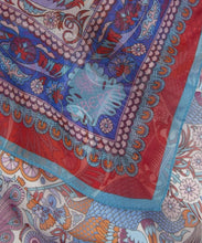 Load image into Gallery viewer, Liberty London Women’s Silk Chiffon Peacock Garden 28x70 in Oblong Scarf