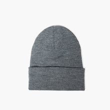 Load image into Gallery viewer, Levis Men’s Slouchy Stretch Rib Knit Logo Cuffed Beanie Hat, Blue/Gray OS