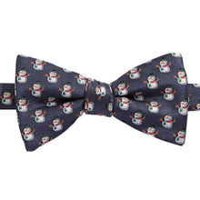 Load image into Gallery viewer, Bow Tie Tuesdays Mens Snowman Christmas Jacquard Silk Pre-Ted Bow Tie - Luxe Fashion Finds
