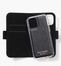Load image into Gallery viewer, Kate Spade iPhone 12 MINI Spencer Leather Magnetic Wrap Folio Protective Case