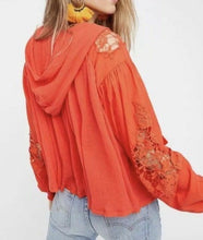 Load image into Gallery viewer, Free People Tropical Summer Cotton Gauze Eyelet Embroidered Hooded Top - S - Luxe Fashion Finds